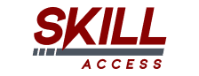 Skill Access logo featuring the word 'SKILL' in large red letters with a gray horizontal line cutting through the middle, and the word 'ACCESS' in smaller red letters beneath the line.